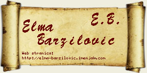 Elma Barzilović vizit kartica